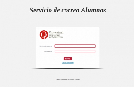 Correo UNQ alumnos becarios y graduados