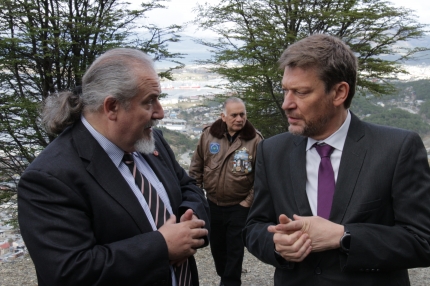 Alfredo Alfonso en Homenaje a excombatienes de Ushuaia