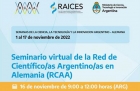 Seminario virtual de la red de cientficoas argentinoas en Alemania